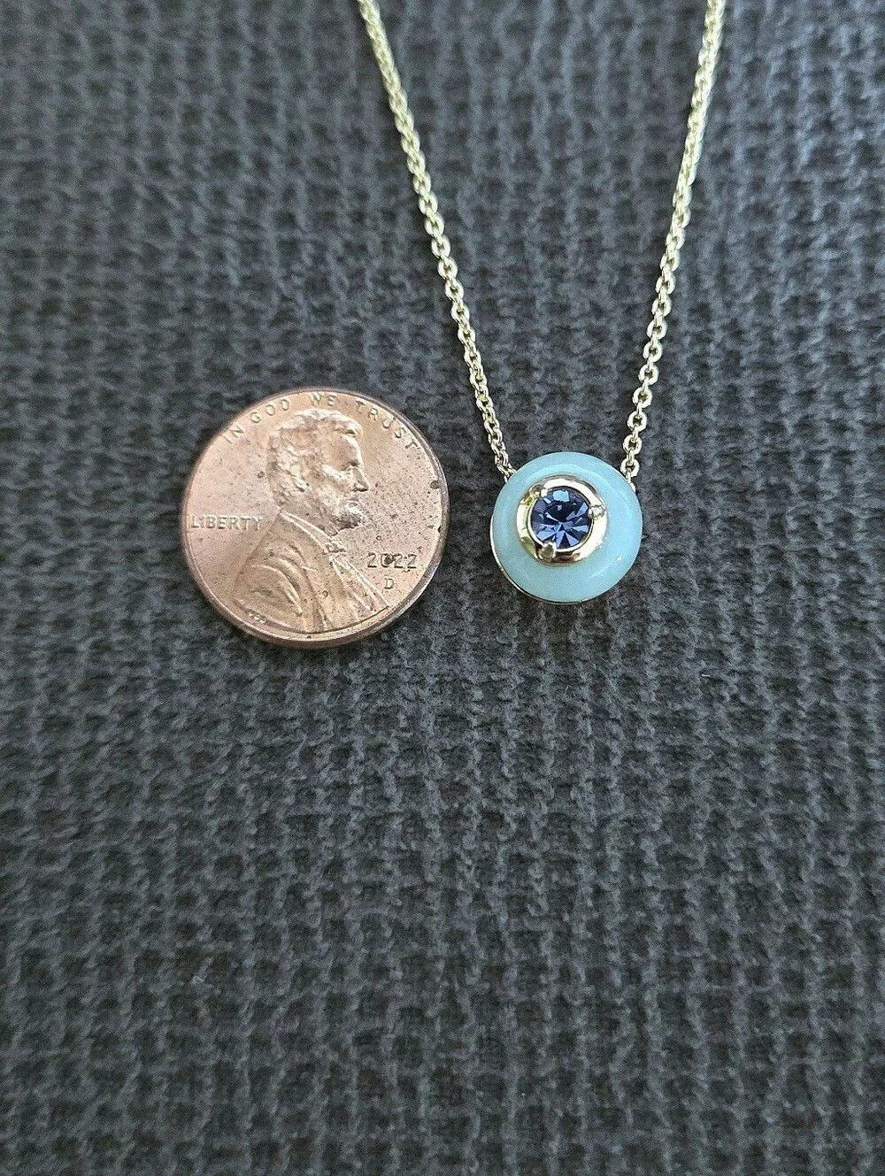 Coach Gold💛 Raised Slider Disc📀 Pendant Necklace